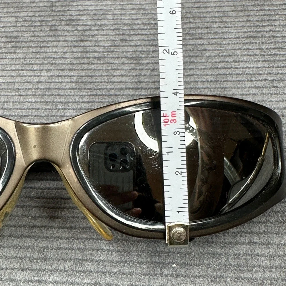 Arnette Vintage Y2K Sunglasses Gunmetal Metal Wrap Frame Made in Italy with Case